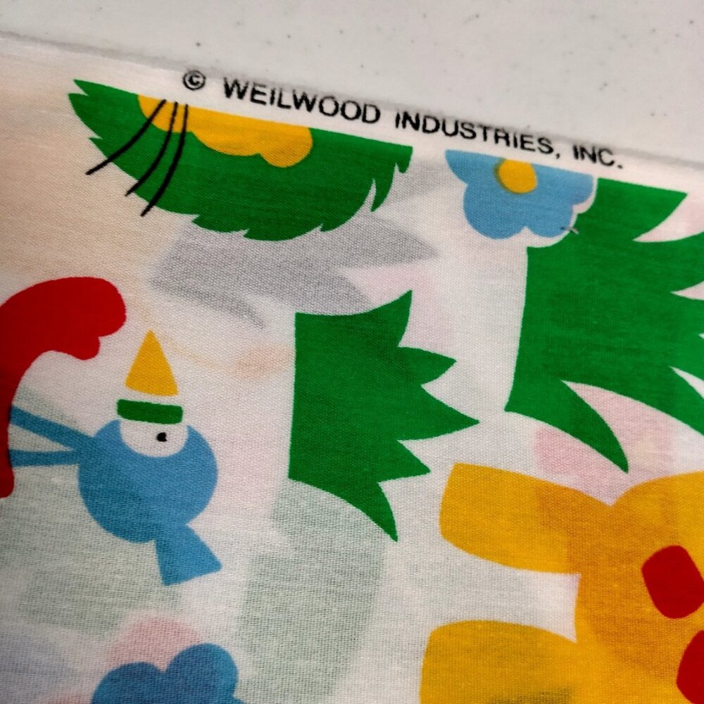 Weilwood Fabric Sewing Material Jungle Safari Animals Colorful Kids Animal 3 Yds - Picture 2 of 10